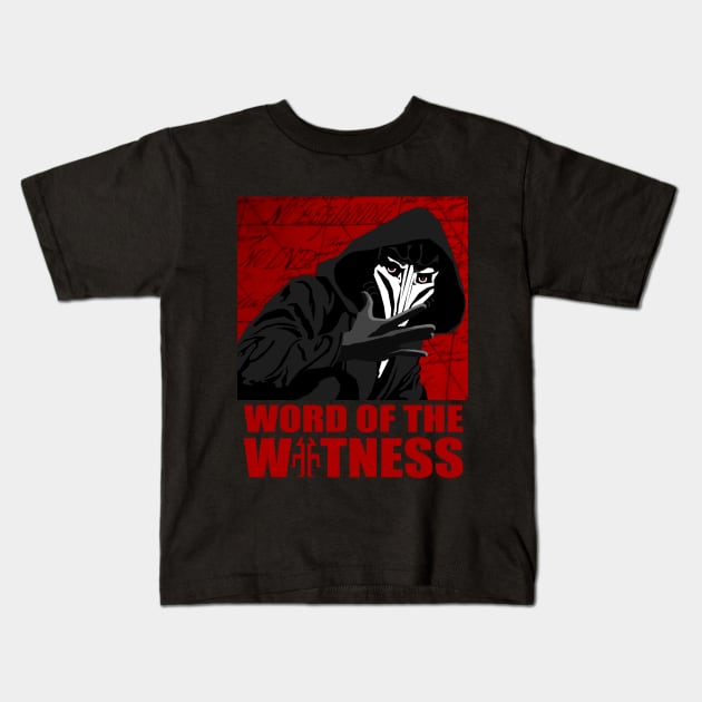 12 MONKEYS: Word of the Witness Kids T-Shirt by cabinboy100